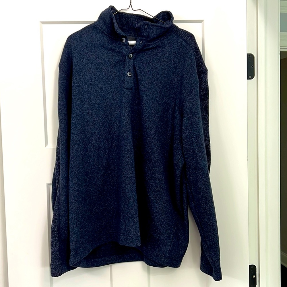 Van Heusen 1/4 Button Up Mock Sweater